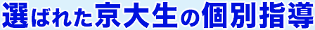 選ばれた京大生の個別指導