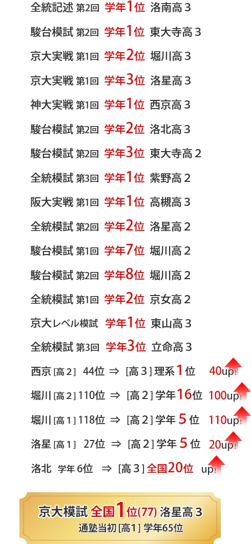 駿台模試 学年順位