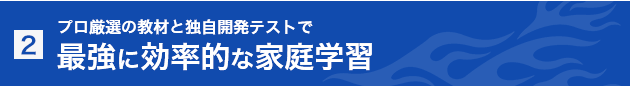 プロ厳選の教材と独自開発テストで最強に効率的な家庭学習